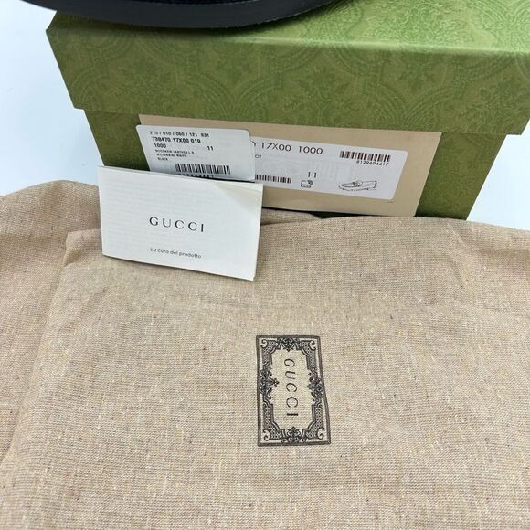 Men’s Gucci interlocking GG  Leather loafers size 11 made in Italy - Picture 6 of 13